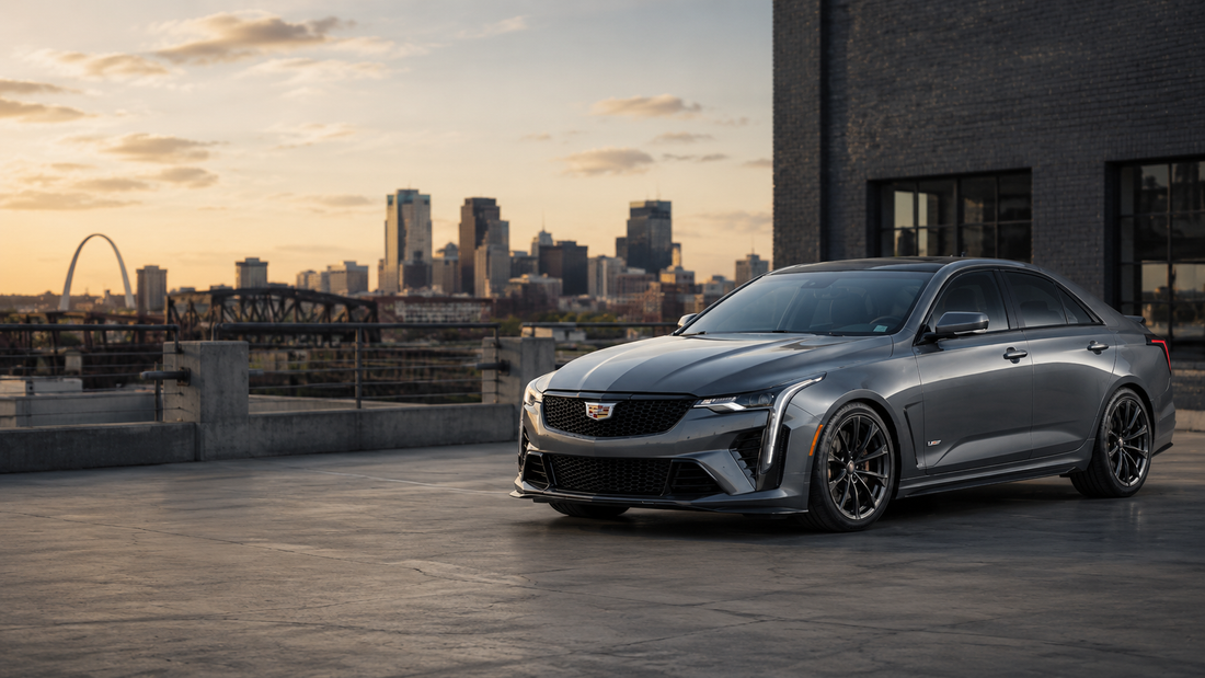 A Metallic Silver 2022 Cadillac CT4-V Blackwing