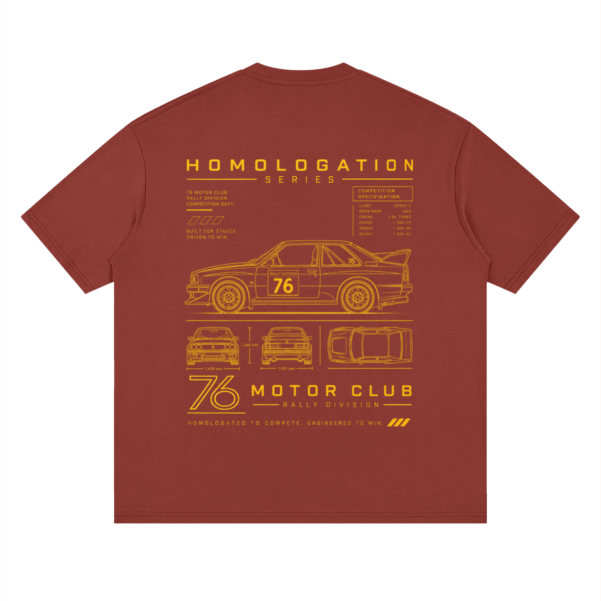 76 Rally Blueprint Tee by 76 Motor Club