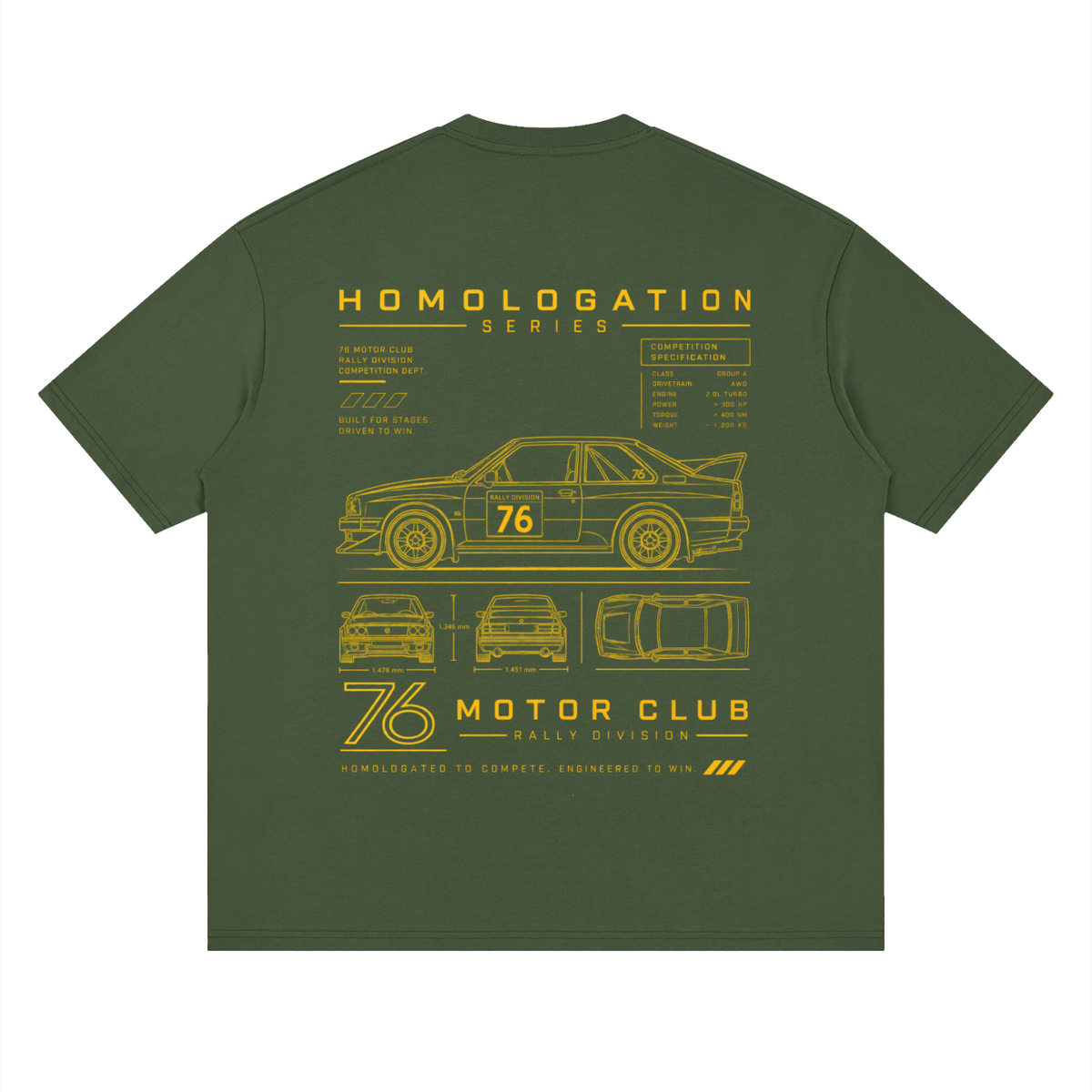 76 Rally Blueprint Tee by 76 Motor Club
