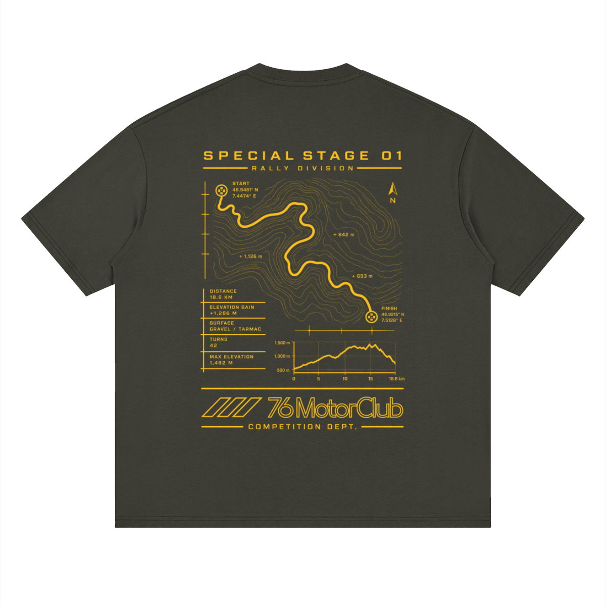 76 Rally Stage 1 Tee by 76 Motor Club