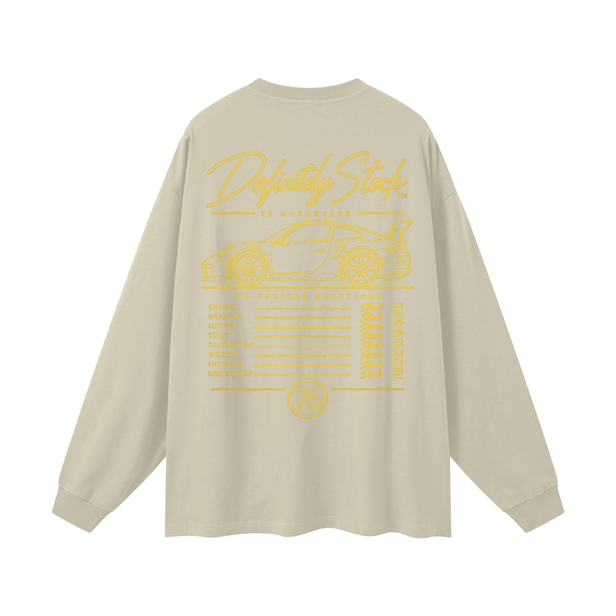 Definitely Stock Long Sleeve Tee by 76 Motor Club
