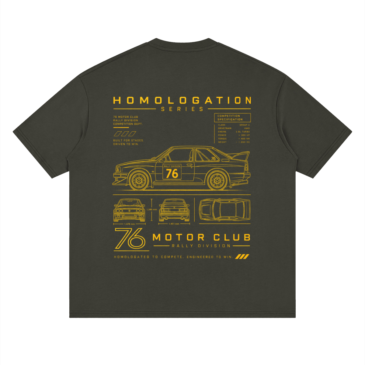 76 Rally Blueprint Tee by 76 Motor Club