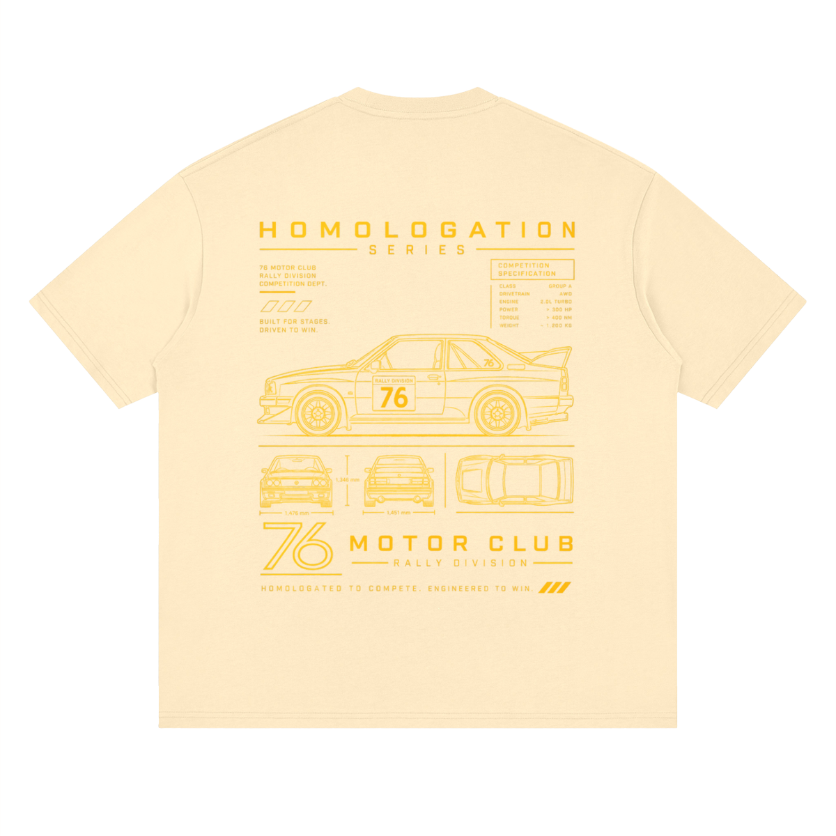 76 Rally Blueprint Tee by 76 Motor Club
